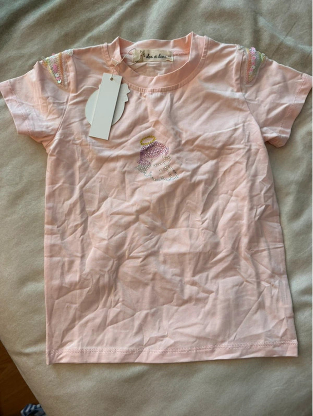 Doe a dear angel sequin tshirt